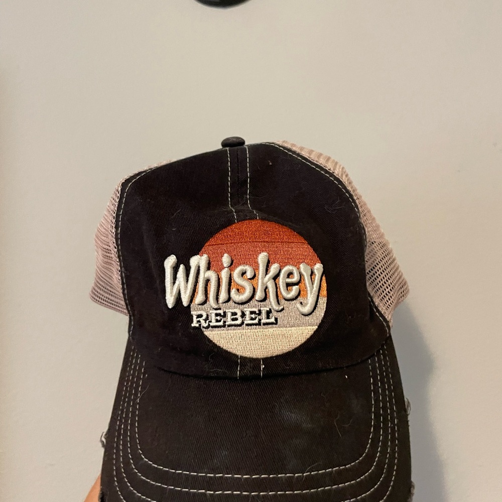 Shyanne Black and Tan Trucker Hat with Embroidered Patch